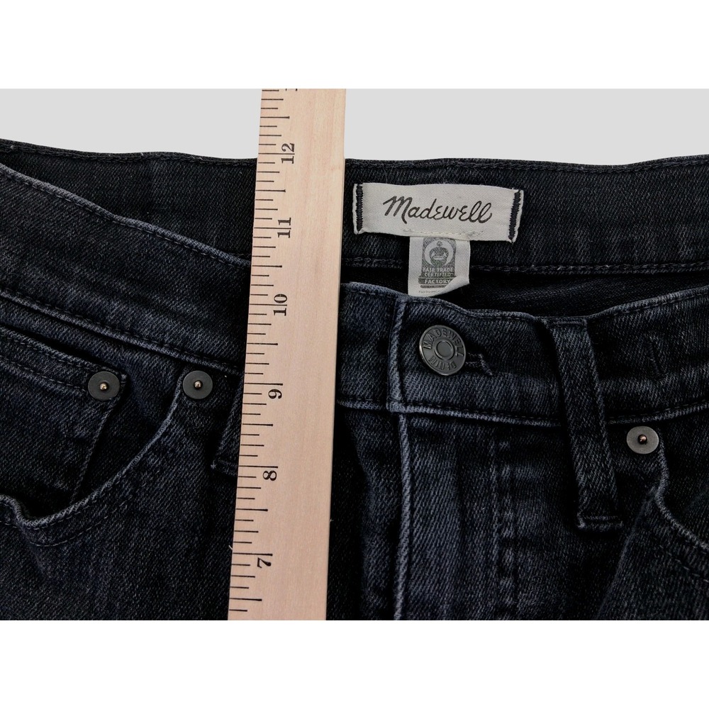Madewell Jeans Womens 29 Gray Mid Rise Kick Out Bootcut Denim Charcoal Wash - Picture 3 of 9